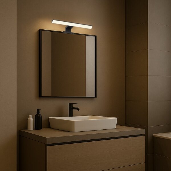 Rabalux 75024 - LED osvetlenie zrkadla do kúpeľne LORIC LED/6W/230V IP44 30 cm čierne