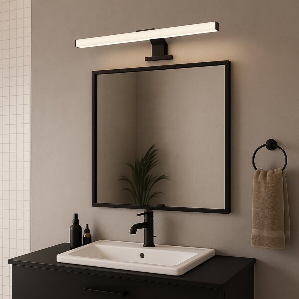 Rabalux 75052 - LED kúpeľňové osvetlenie zrkadla OLIRO LED/9W/230V IP44 60 cm čierna