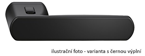 Dverové kovanie TWIN ALLEGRA 1618 FAST LOCK (CM - BEZ VÝPLNE), klika/klika s uzamykáním levá, Twin CM (čierny mat)