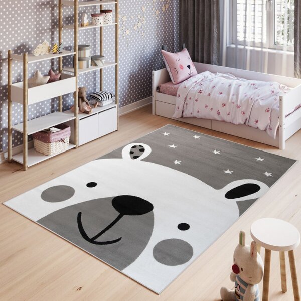 Detský koberec PINKY Q163A Cute Bear sivý