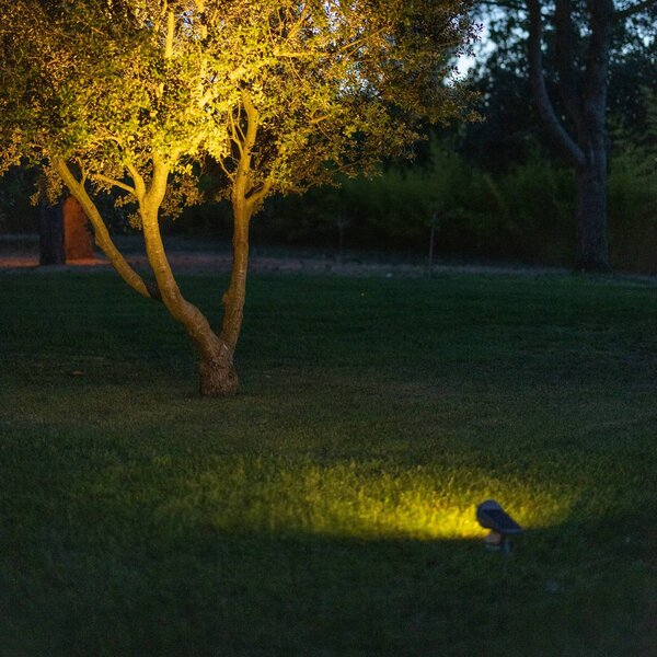 Les Jardins LED solárne bodové svetlá OJE, sivé, stmievateľné, senzor denného svetla,, Hliník / sivá / zinok, Plast, Moderný, Vonkajše bodové svietidlo / bodateľné do zeme