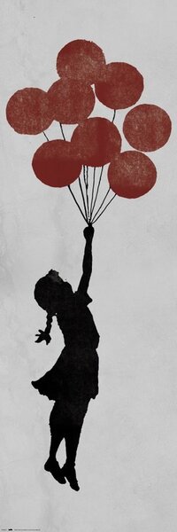 Plagát, Obraz - Banksy - Girl Floating, (53 x 158 cm)