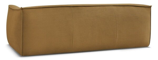 Menčestrová pohovka v horčicovej farbe 242 cm Giorgia – Bobochic Paris