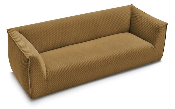 Menčestrová pohovka v horčicovej farbe 242 cm Giorgia – Bobochic Paris