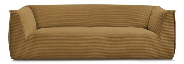 Menčestrová pohovka v horčicovej farbe 242 cm Giorgia – Bobochic Paris