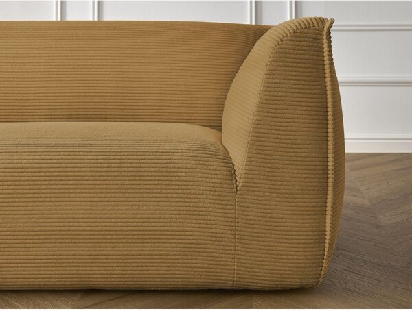 Menčestrová pohovka v horčicovej farbe 242 cm Giorgia – Bobochic Paris