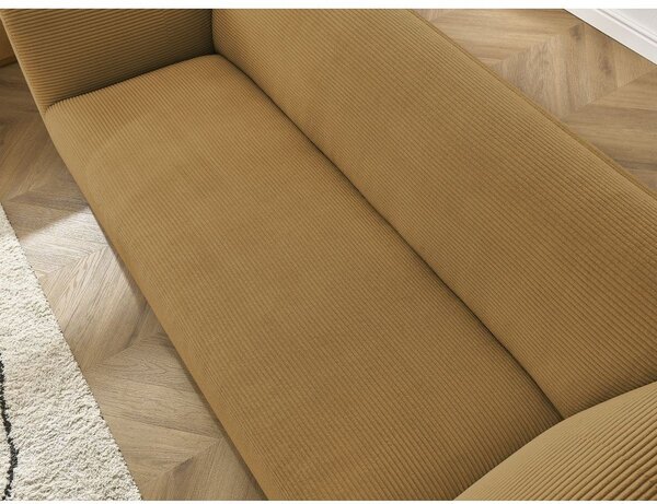 Menčestrová pohovka v horčicovej farbe 242 cm Giorgia – Bobochic Paris