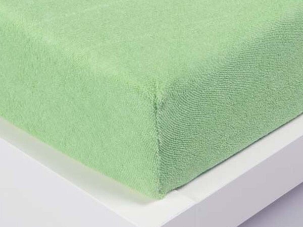 XPOSE® Detská froté plachta Exclusive - svetlo zelená 60x120 cm