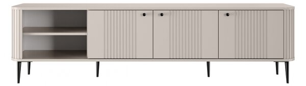TV skrinka Vesper 3D 187 cm - kašmír / čierne nohy