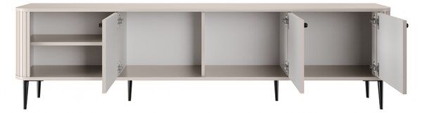 TV skrinka Vesper 3D 187 cm - kašmír / čierne nohy