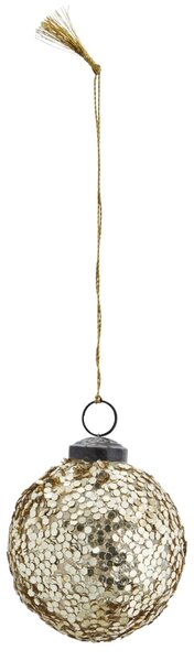 Sklenená vianočná ozdoba Glitter Gold 7 cm