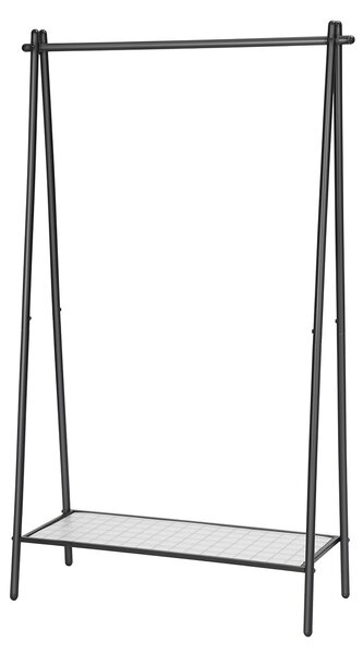 Viacúčelový šatníkový regál STEEW 92,5x153 cm čierny
