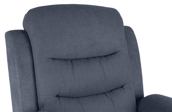 Relaxačné polohovacie TV kreslo FORN — látka, sivá, nosnosť 130 kg
