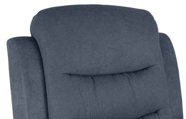 Relaxačné polohovacie TV kreslo FORN — látka, sivá, nosnosť 130 kg