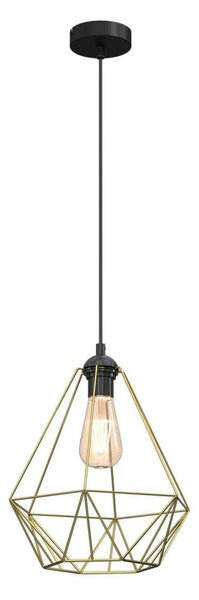 Luster na lanku BASKET 1xE27/60W/230V pr. 35 cm zlatá