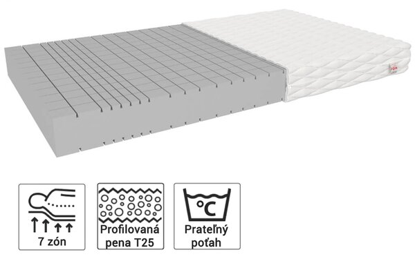 Penový matrac Nela 90x200 Poťah: Premium Jersey 3D