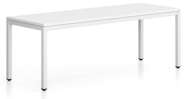 Lavica FRAME, biela podnož, 1685 x 404 x 468 mm, biela