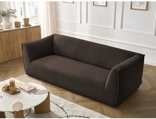 Hnedá menčestrová pohovka 242 cm Giorgia – Bobochic Paris