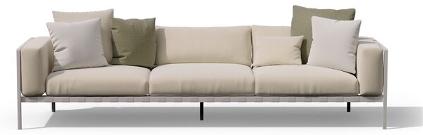 Tribu 3-miestna pohovka Natal Sofa, Tribu, 272x81x60 cm, rám hliník farba podľa vzorkovníka, sedáky látka kat.E, farba podľa vzorkovníka