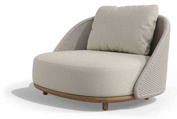 Tribu Nízke kreslo Elio Sofa, Tribu, 118x94x69,5 cm, rám teak, výplet lanko linen, vrátane polstrovania látka kat.D