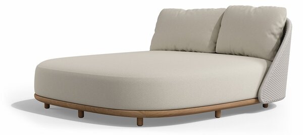 Tribu Vonkajšia posteľ Elio Sofa, Tribu, 177x165x69,5 cm, rám teak, výplet lanko linen, čalúnenie látka kat.D