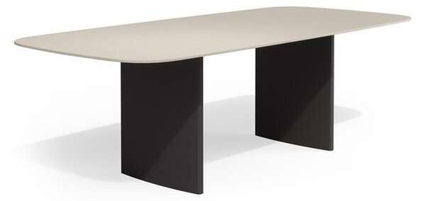 Tribu Jedálenský stôl Lucca, Tribu, obdĺžnikový 240x110x75,6 cm, rám hliník farba linen, doska keramika dekor pompei