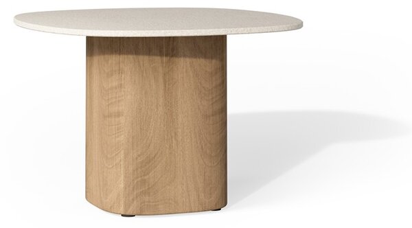 Tribu Odkladací stolík Seren, Tribu, štvorcový 58x58x39 cm, rám teak, doska keramika dekor marrone