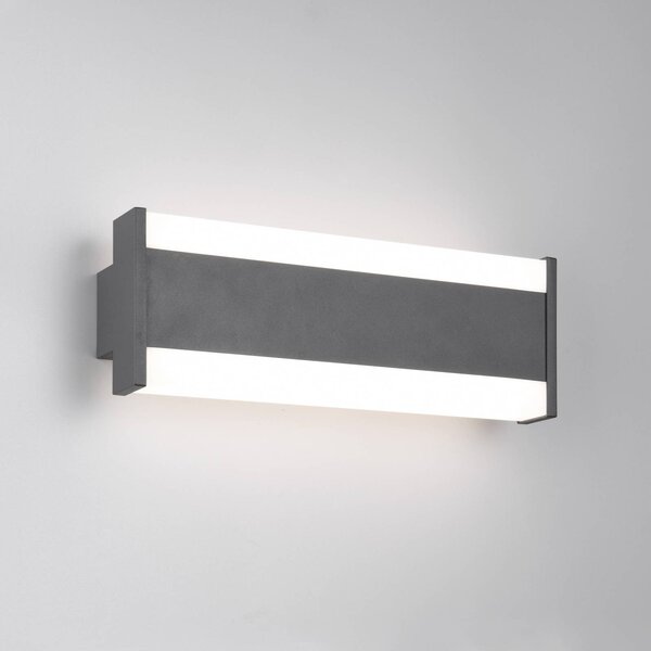 LED vonkajšie nástenné svietidlo DAWSON, 30 cm, antracitová IP54 hore/dole, Čierna, Hliník, Moderný, Nástenné svietidlo