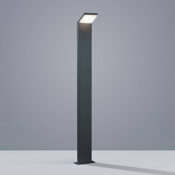 Trio Lighting chodníkové LED svetlo PEARL, výška 100 cm, antracitová farba, kov, IP54, Čierna, Hliník, Moderný, Osvetlenie príjazdovej cesty