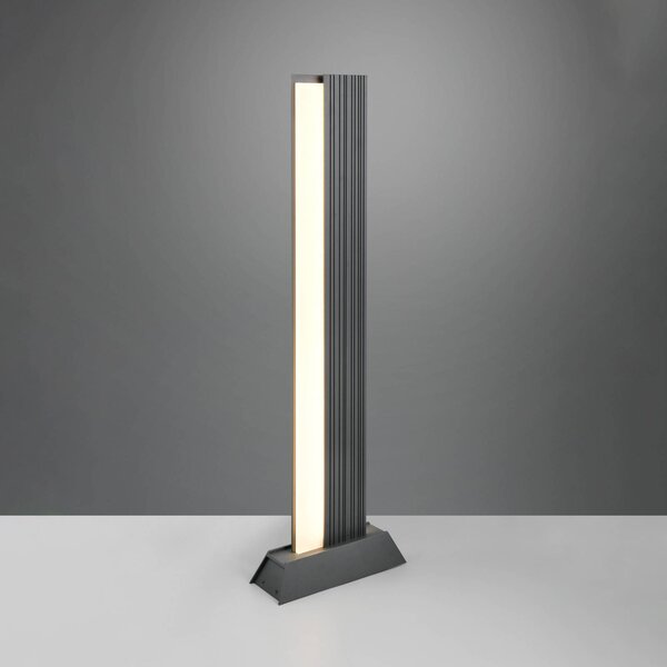 Trio Lighting chodníkové LED svetlo MARIZA, výška 100 cm, antracitová farba, kov, IP65, Čierna, Hliník, Moderný, Osvetlenie príjazdovej cesty