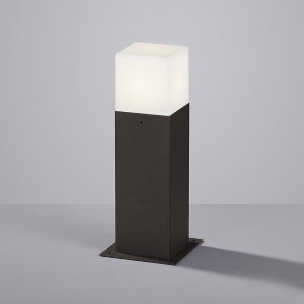 LED podlahové svietidlo HUDSON, antracitová farba, výška 30 cm, kov IP44, Čierna, Hliník, Moderný, Vonkajčie stĺpové osvetlenie