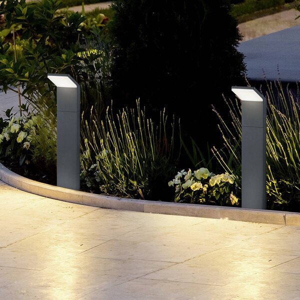 Trio Lighting chodníkové LED svetlo PEARL, výška 50 cm, antracitová farba, kov, IP54, Čierna, Hliník, Moderný, Osvetlenie príjazdovej cesty