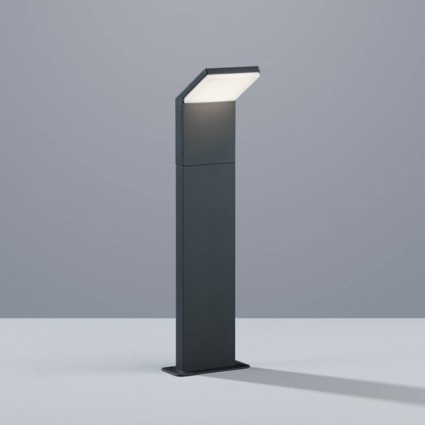 Trio Lighting chodníkové LED svetlo PEARL, výška 50 cm, antracitová farba, kov, IP54, Čierna, Hliník, Moderný, Osvetlenie príjazdovej cesty