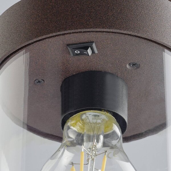 Trio Lighting Chodníkové svetlo SAMBESI, farba hrdza, výška 100 cm, kov, IP44, Hnedá / hrdzavá, Hliník, Moderný, Osvetlenie príjazdovej cesty