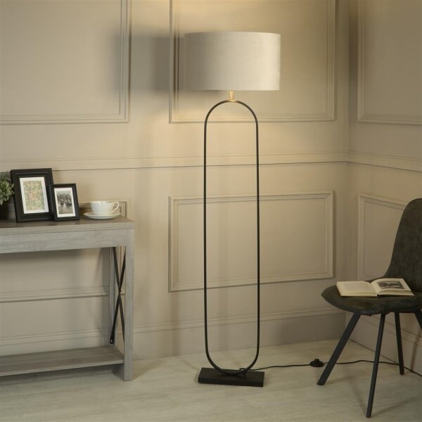 Searchlight EU95101TA - Stojacia lampa MODISH 1xE27/60W/230V krémová