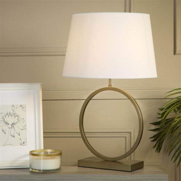 Searchlight EU93102WH - Stolná lampa ELEGANT 1xE27/60W/230V biela