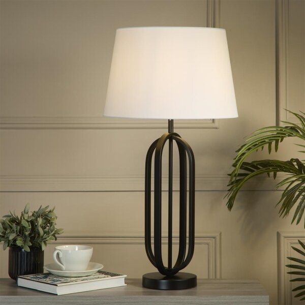 Searchlight EU91101WH - Stolná lampa CHIC 1xE27/60W/230V biela