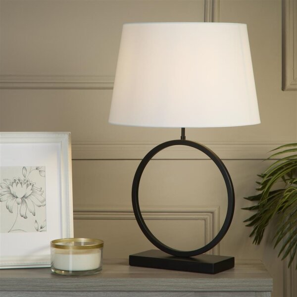 Searchlight EU93101WH - Stolová lampa ELEGANT 1xE27/60W/230V biela