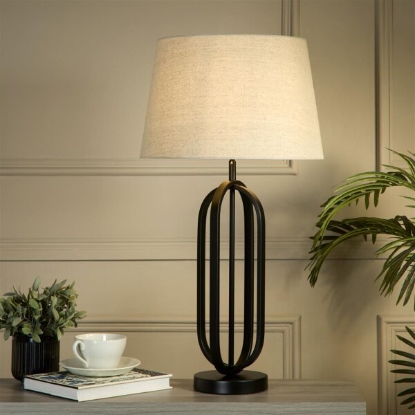 Searchlight EU91101NA - Stolná lampa CHIC 1xE27/60W/230V krémová