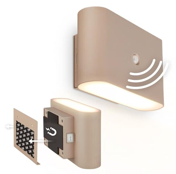 Briloner 3878011 - LED nabíjateľné nástenné svietidlo so senzorom CHAT LED/3W/5V 2000 mAh béžová