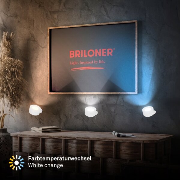 Briloner 3896016 - LED nabíjateľné stmievateľné nástenné svietidlo TARI LED/1,6W/5V 1500 mAh biela