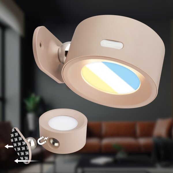 Briloner 3896011 - LED stmievateľné nabíjateľné nástenné svietidlo LED/1,6W/5V 1500 mAh béžová