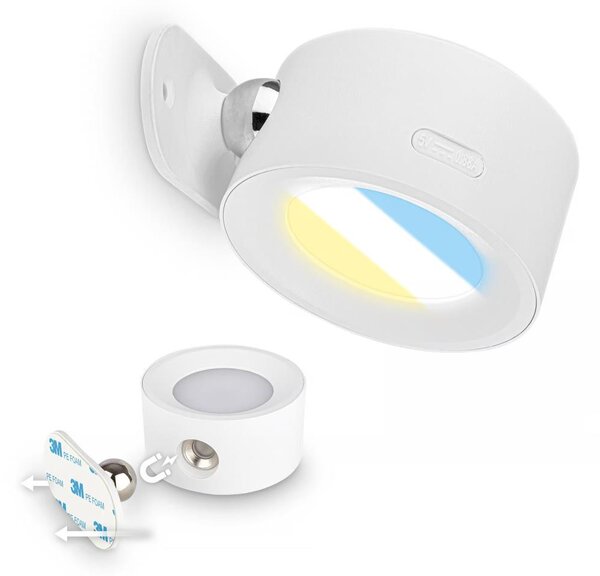 Briloner 3896016 - LED nabíjateľné stmievateľné nástenné svietidlo TARI LED/1,6W/5V 1500 mAh biela