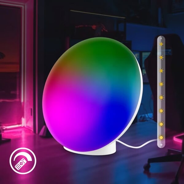 Brilo - LED RGBIC Stmievateľná stolná lampa TARA LED/6W/230V 3000-6500K biela + DO