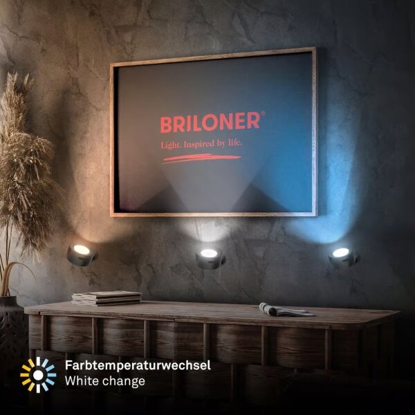 Briloner 3896015 - LED stmievateľné nabíjateľné nástenné svietidlo TARI LED/1,6W/5V 1500 mAh čierne