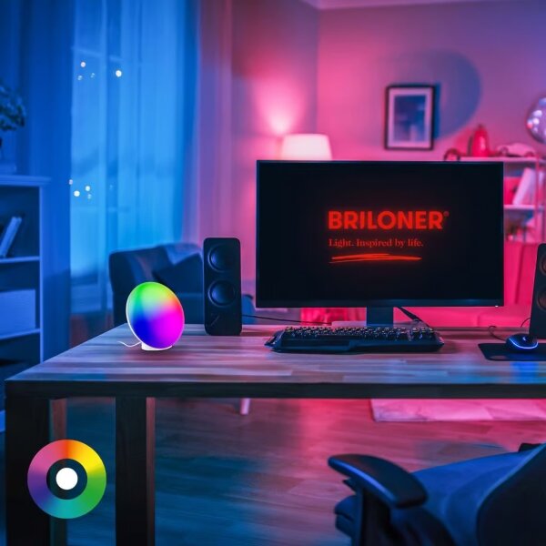 Brilo - LED RGBIC Stmievateľná stolná lampa TARA LED/6W/230V 3000-6500K biela + DO