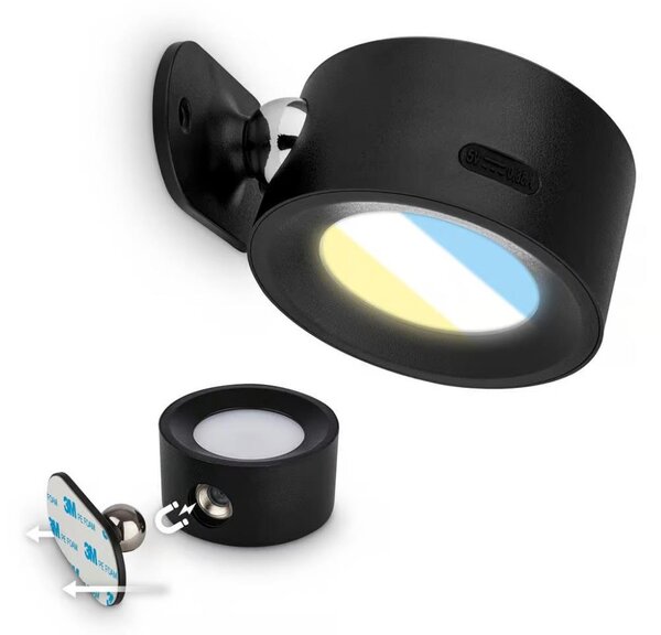 Briloner 3896015 - LED stmievateľné nabíjateľné nástenné svietidlo TARI LED/1,6W/5V 1500 mAh čierne