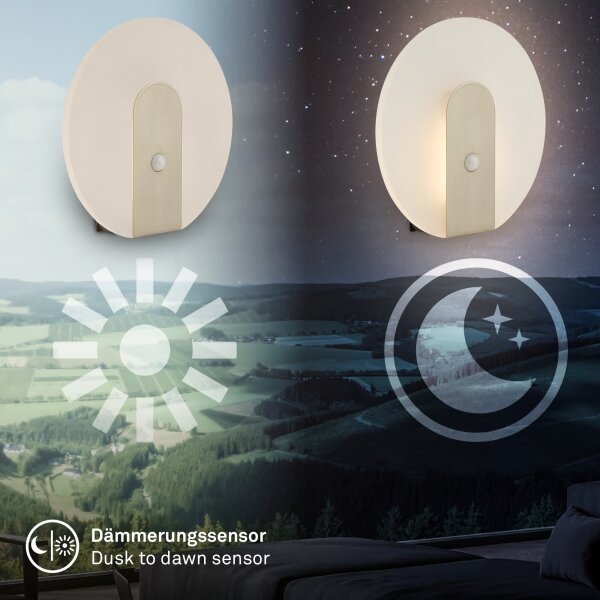 Briloner 3889012 - LED dobíjateľné nástenné svietidlo so senzorom TARO LED/2,5W/5V 1800 mAh matné
