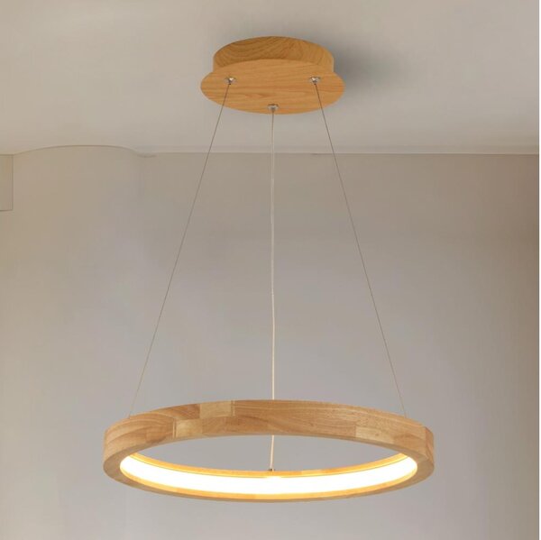 Brilagi - LED luster na lane UMEA WOOD, LED/30W/230V, priemer 40 cm, drevo