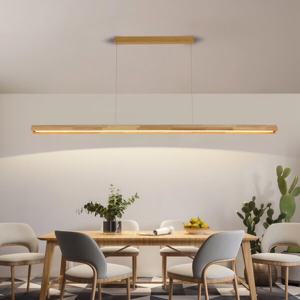 Brilagi - LED luster na lanku UMEA WOOD LED/40W/230V 150 cm drevo